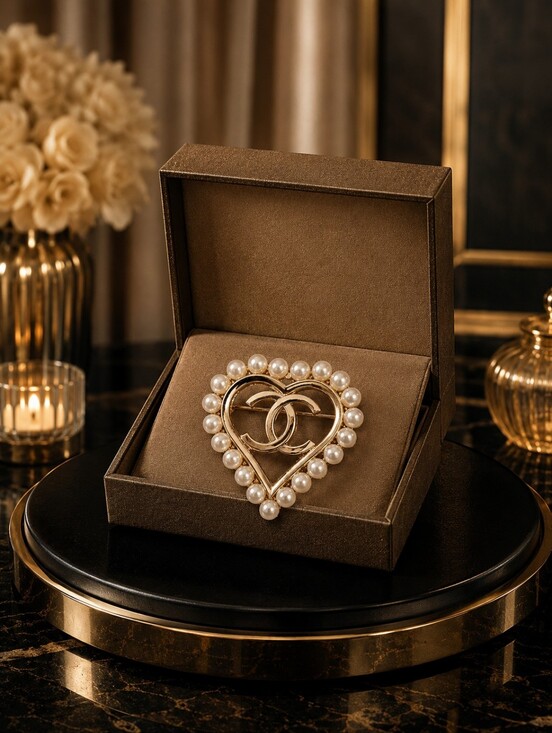 The Unbranded Brand Jewelry - CHANEL Gold-Tone Pearl CC Logo Brooch